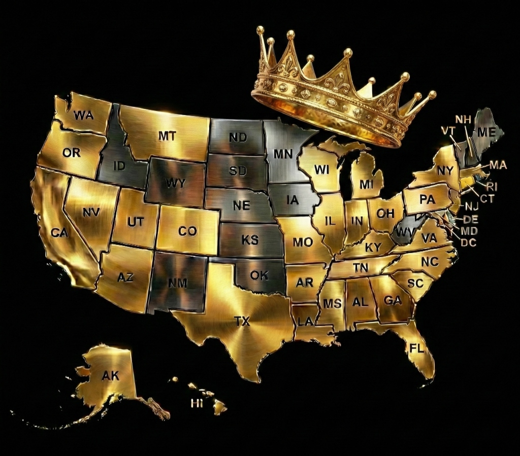 Map of United States showing successfully closed creative financing states